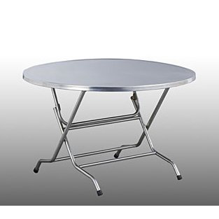 Bàn tròn inox chân xếp BX2